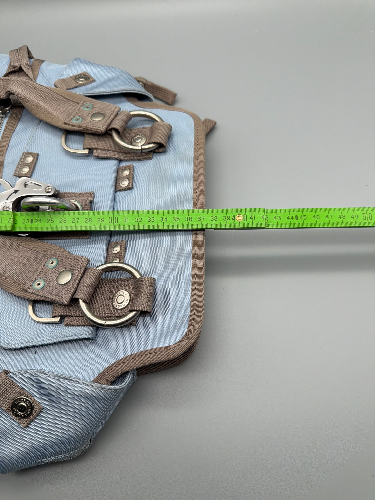 George Gina & Lucy "She Said He Said" Utility Bag - Baby Blue / Khaki