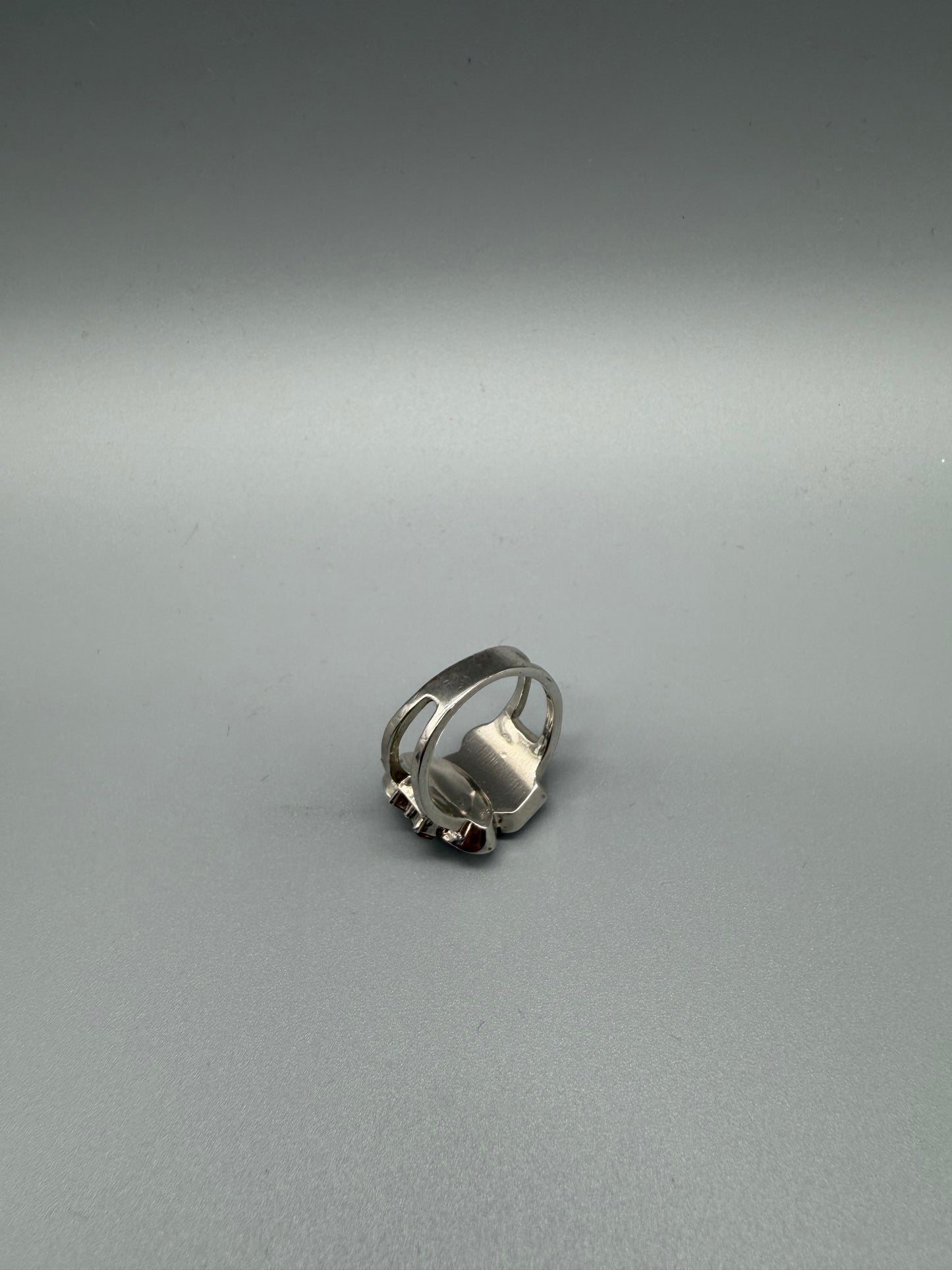 Pierre Lang Statement Chunky Gemstone Ring – Silver / Multi Crystal