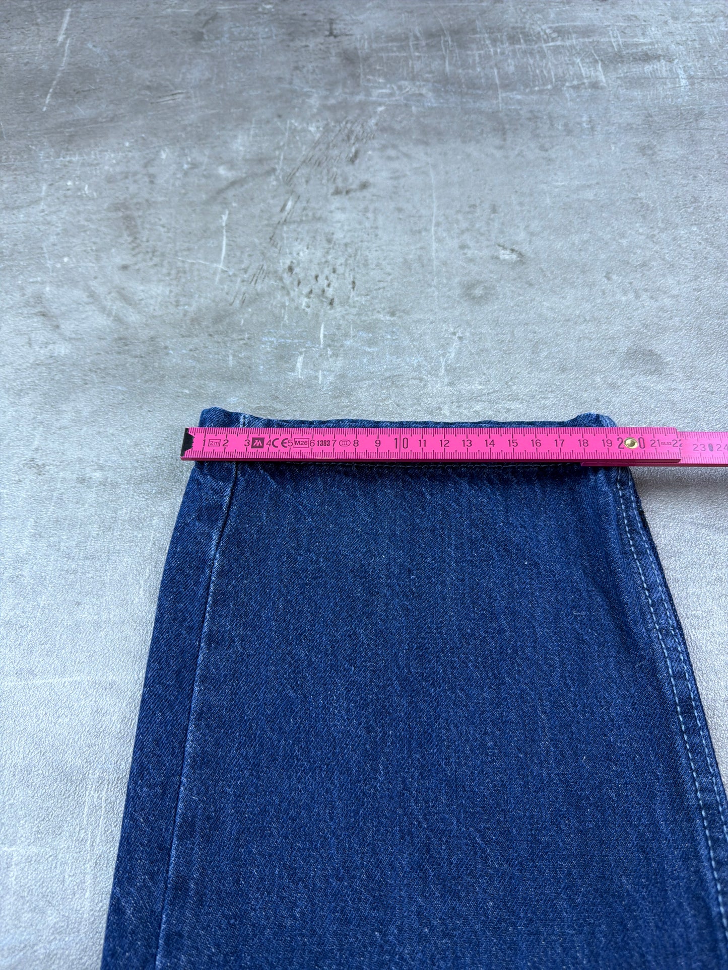 Dangerous DNGRS "Loose Fit" Embroidered Skater Jeans - Deep Blue Wash Y2K
