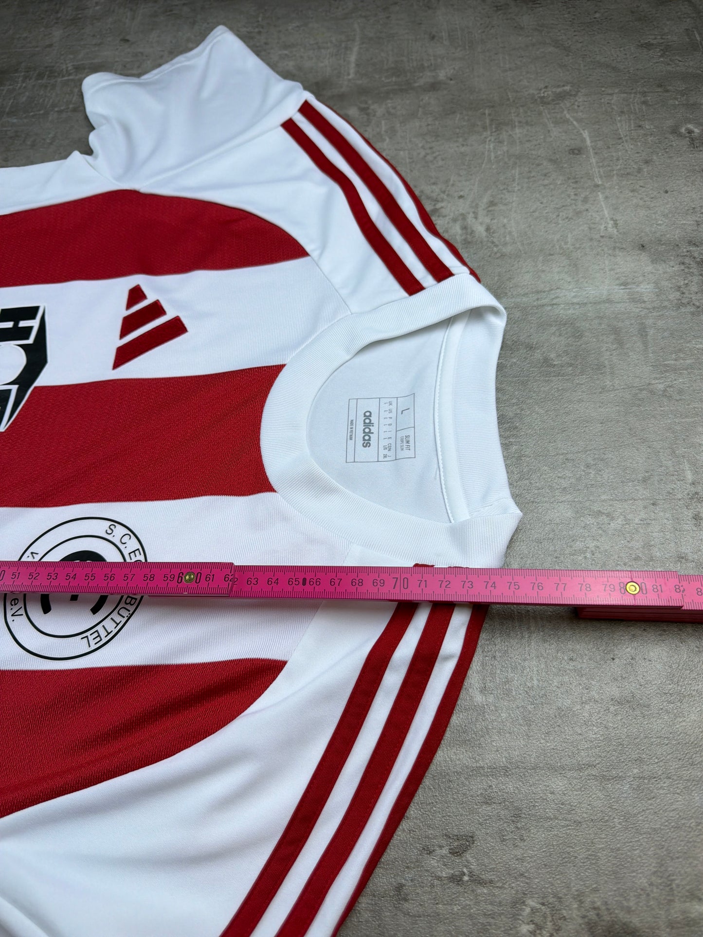 Adidas "SC Egenbüttel" Blokecore Jersey Shirt - Red/White Striped