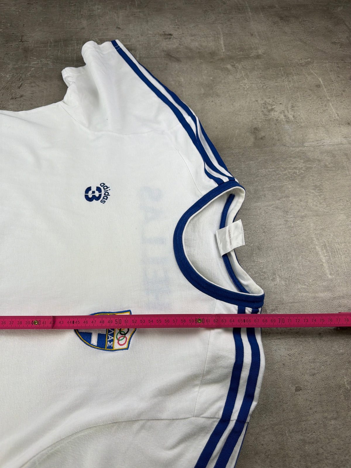 Adidas Greece Olympic Team "Hellas 3" Tee - White / Royal Blue