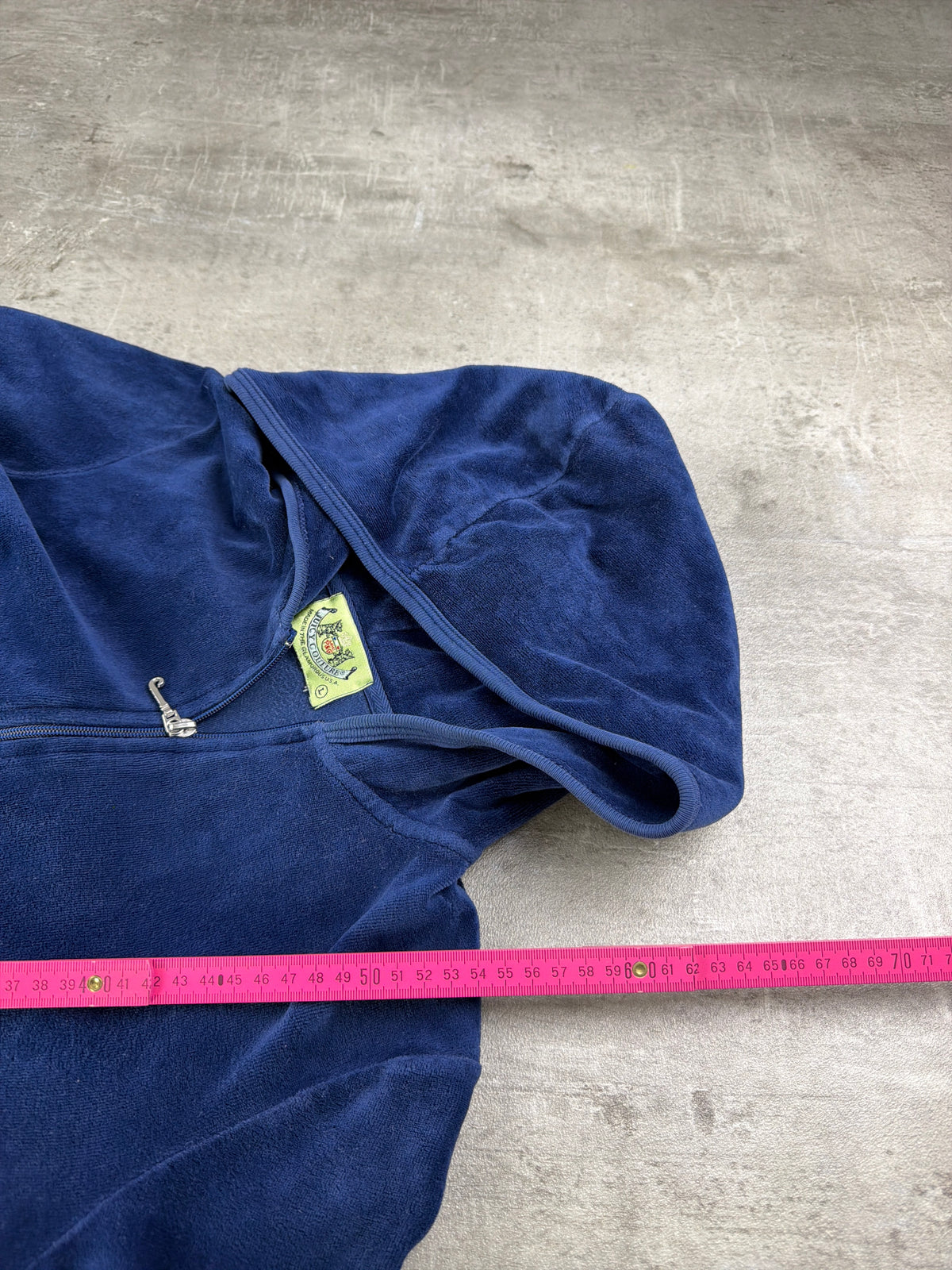 Juicy Couture Vintage Velour "J-Zip" Hoodie - Royal Blue