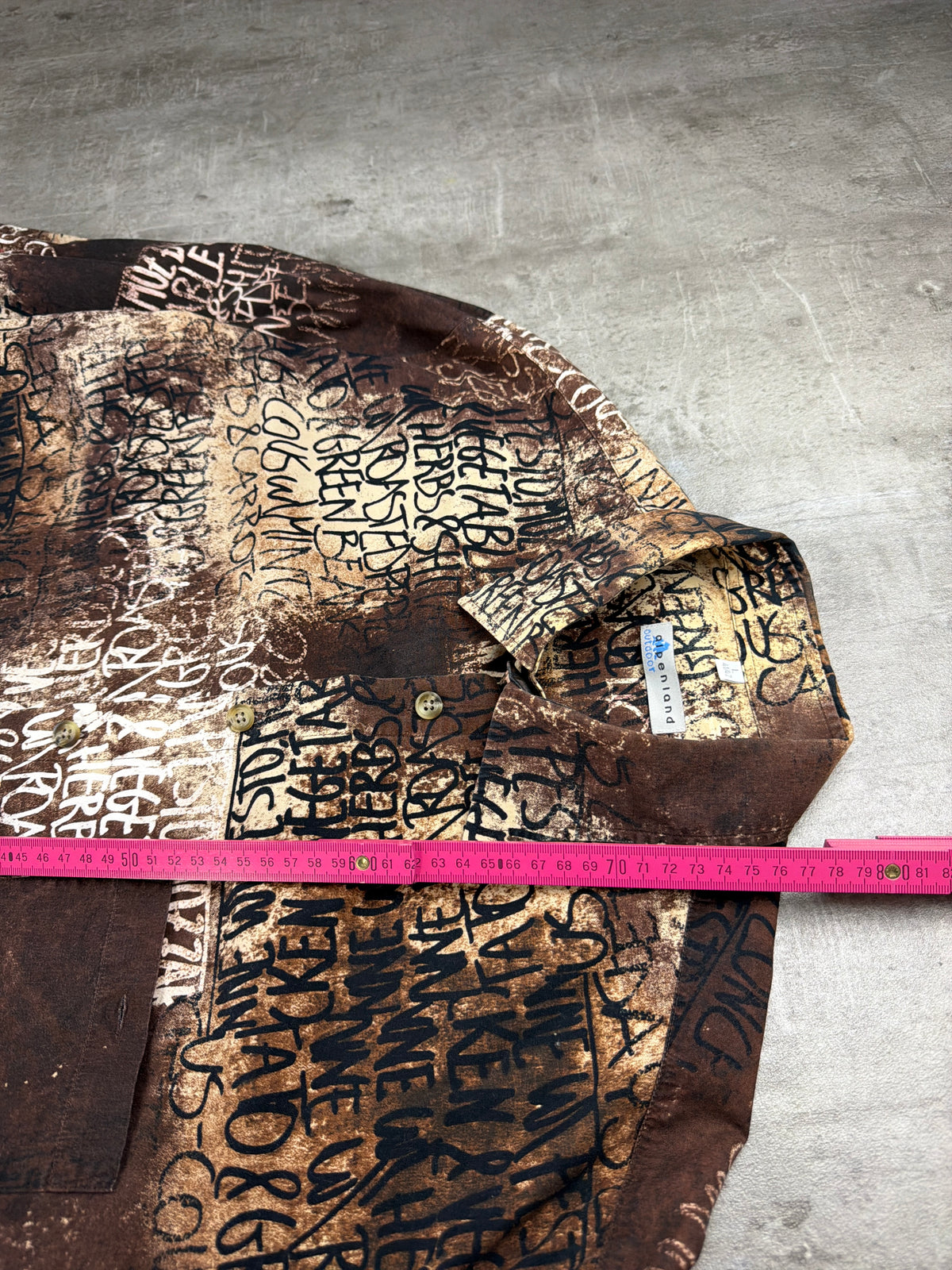 Alpenland Outdoor Vintage Graphic Text Print Longsleeve Shirt - Brown / Black - Past Pieces