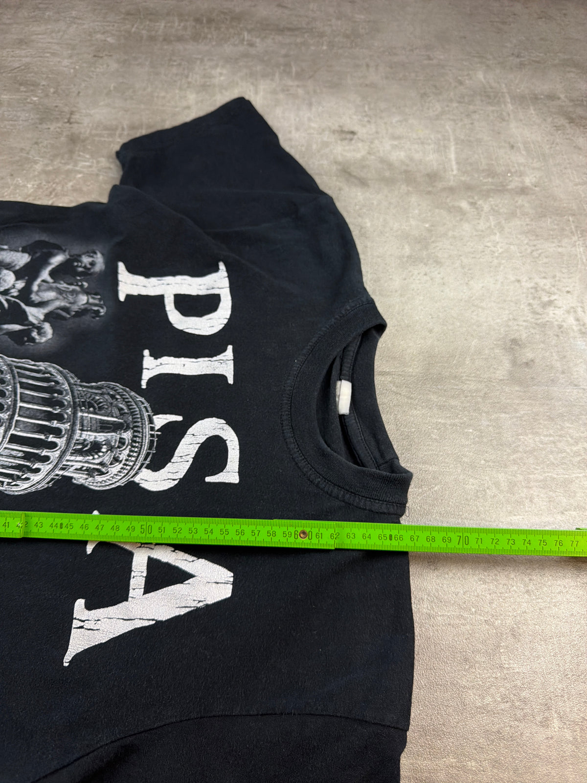 Vintage Pisa Italia Souvenir Graphic Tee - Black / Washed Out - Past Pieces