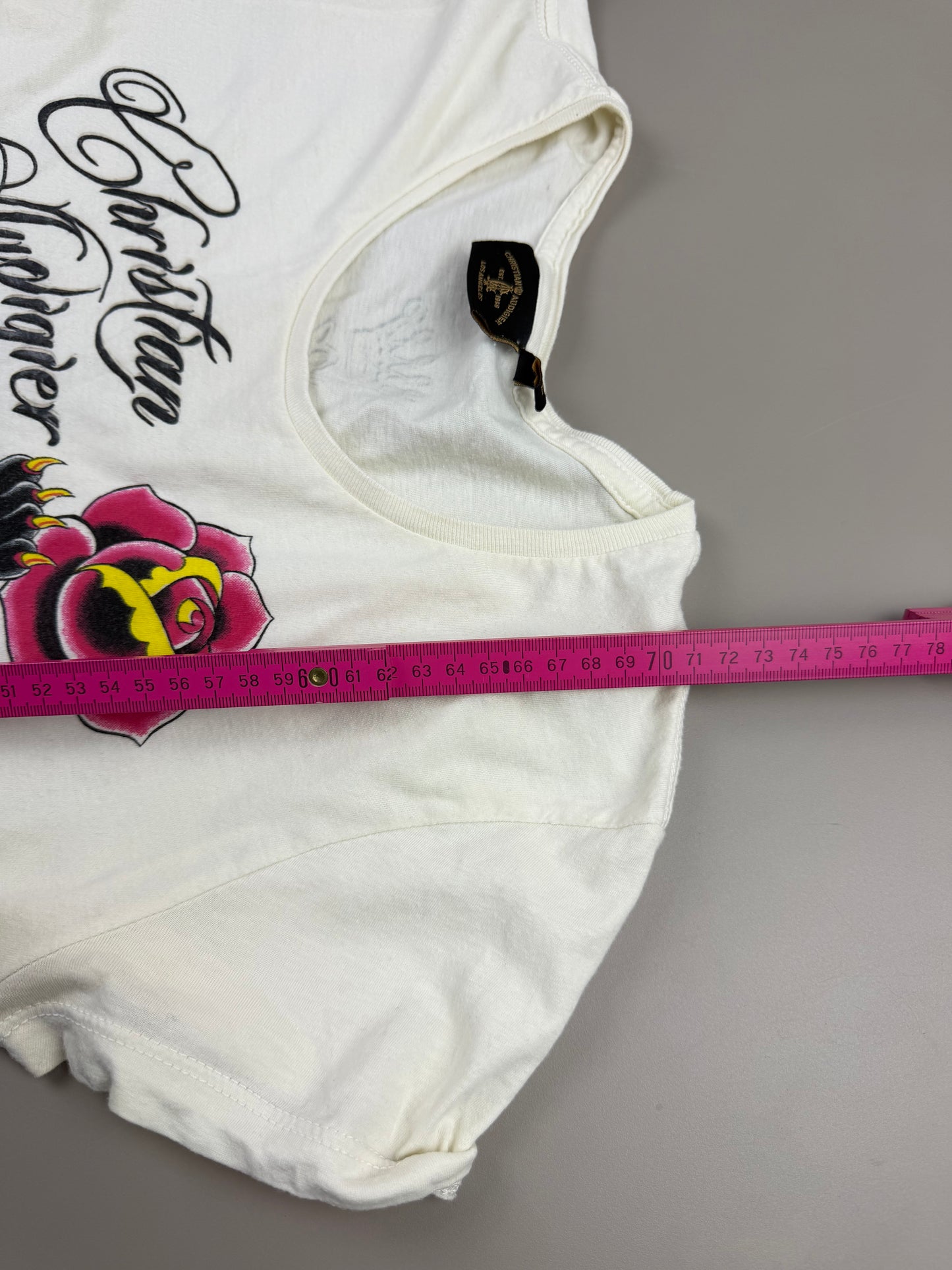 Christian Audigier Archive "Panther Rose" Tee - Ed Hardy Y2K Vibe