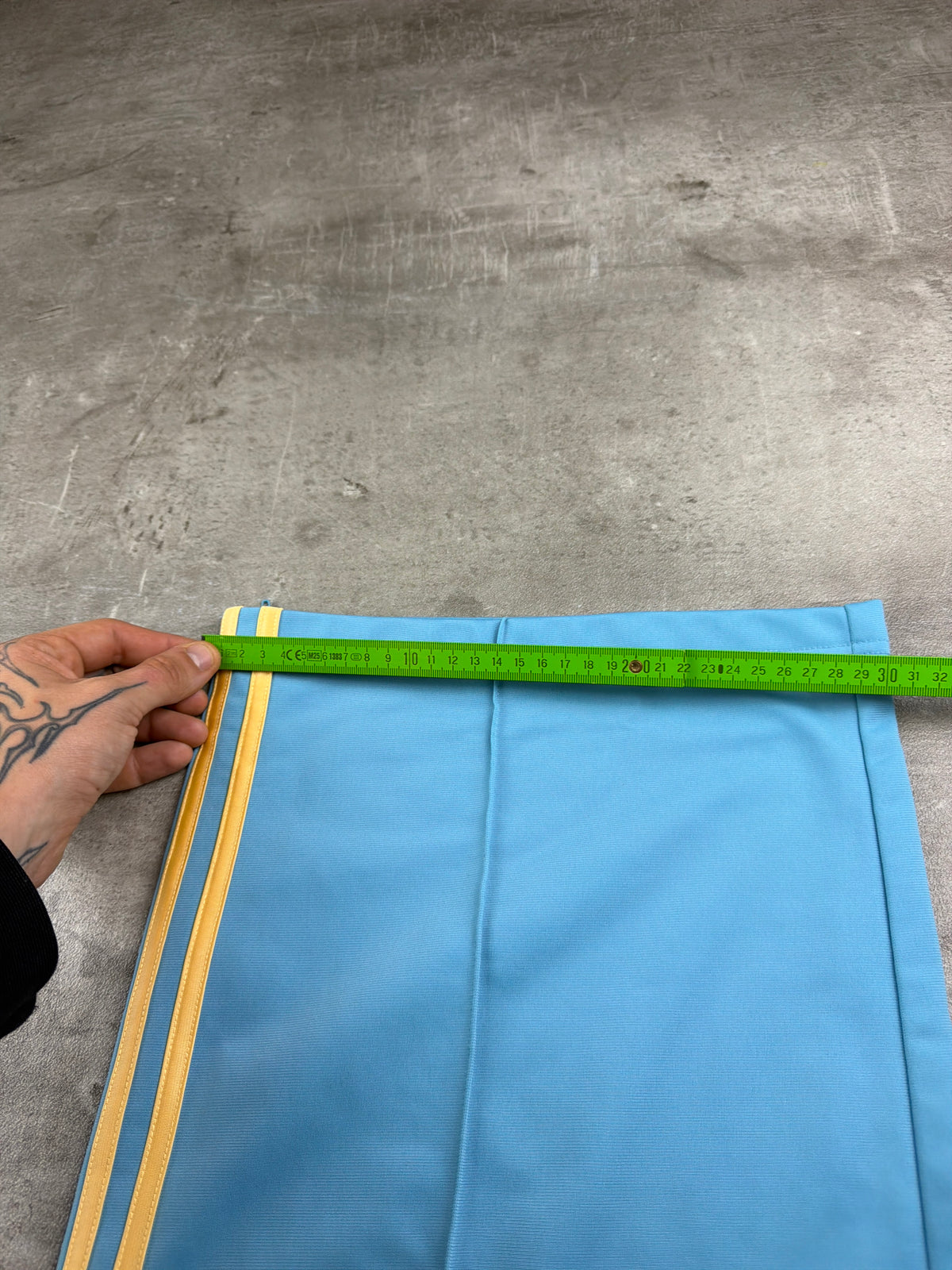 Adidas Trefoil Baggy Trackpants - Baby Blue / Yellow - Past Pieces
