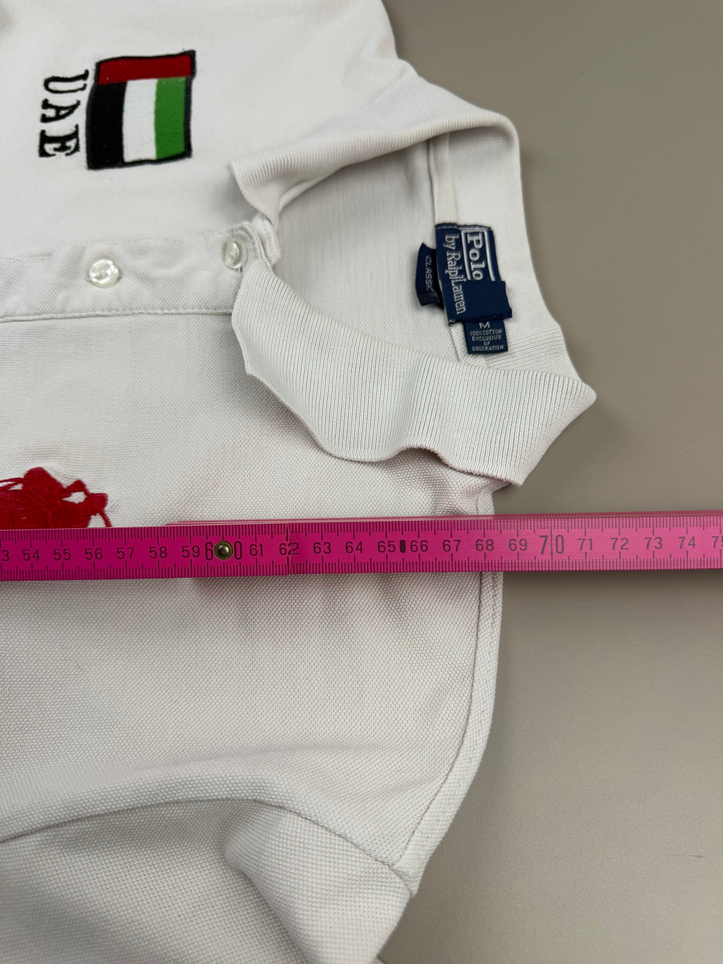 Polo by Ralph Lauren Archive "UAE" Big Pony Polo - Off-White/Red