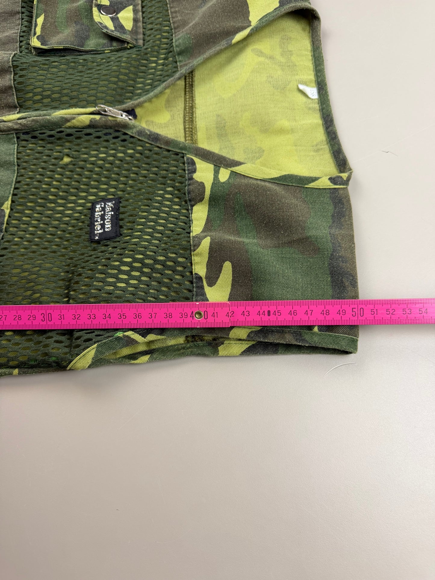 Maison Gabriel Utility Camo Mesh Vest - Gorpcore Cyber Camouflage