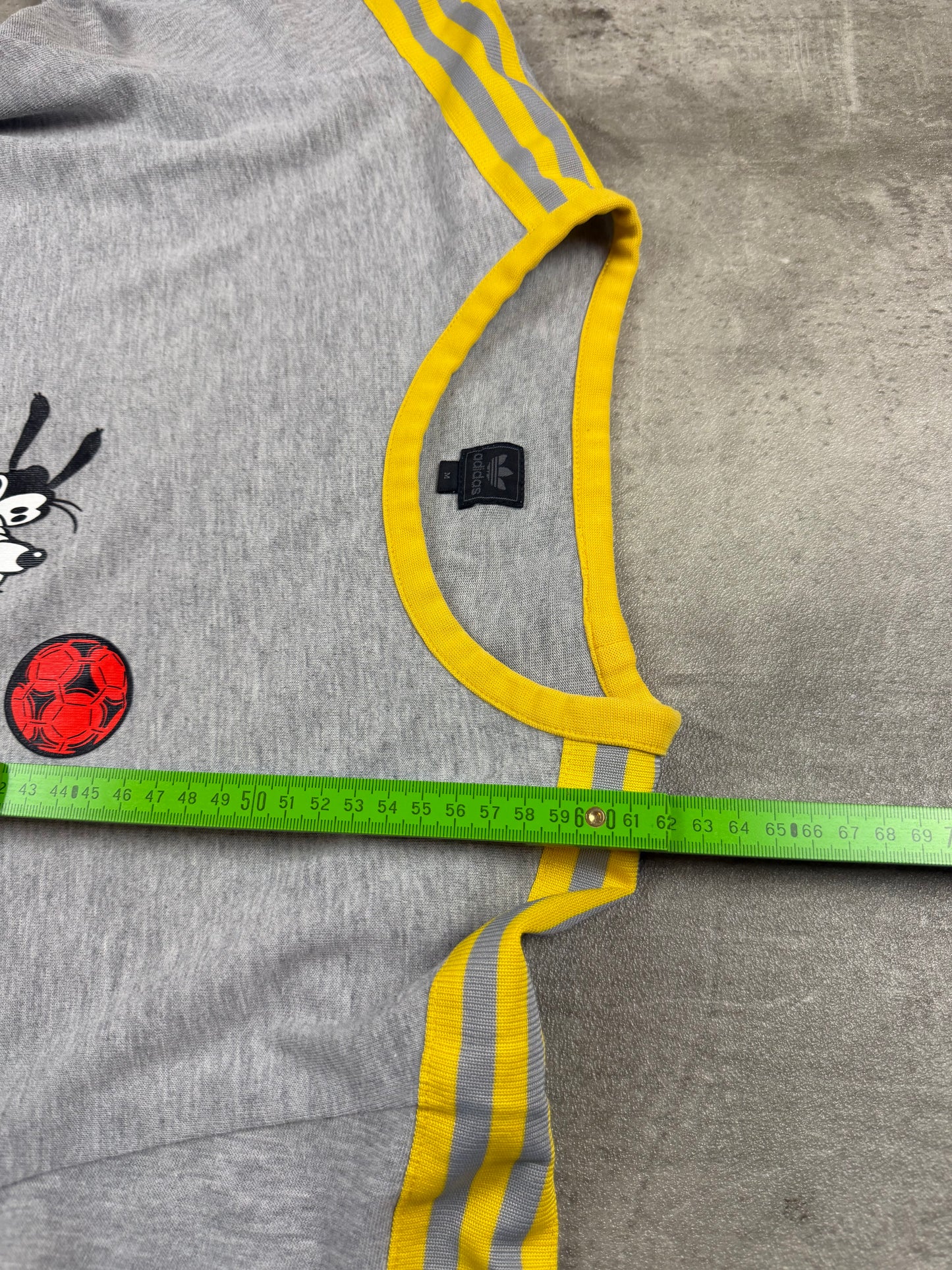 Adidas x Disney "Sport Goofy" Graphic Tee – Heather Grey/Yellow
