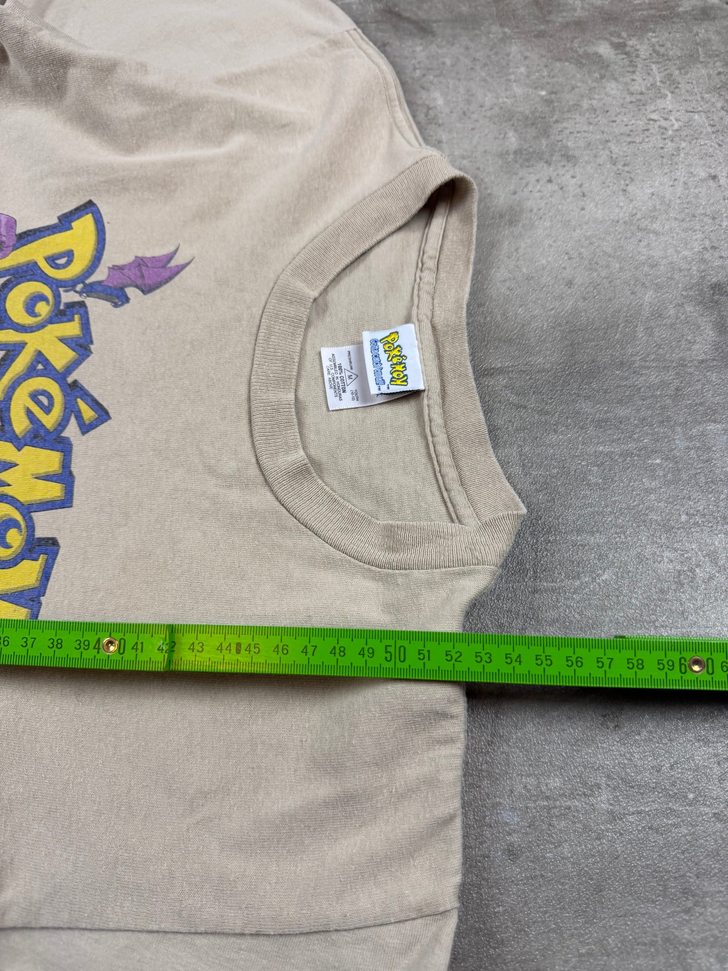Vintage 1999 Pokémon Character Group Graphic Tee – Beige