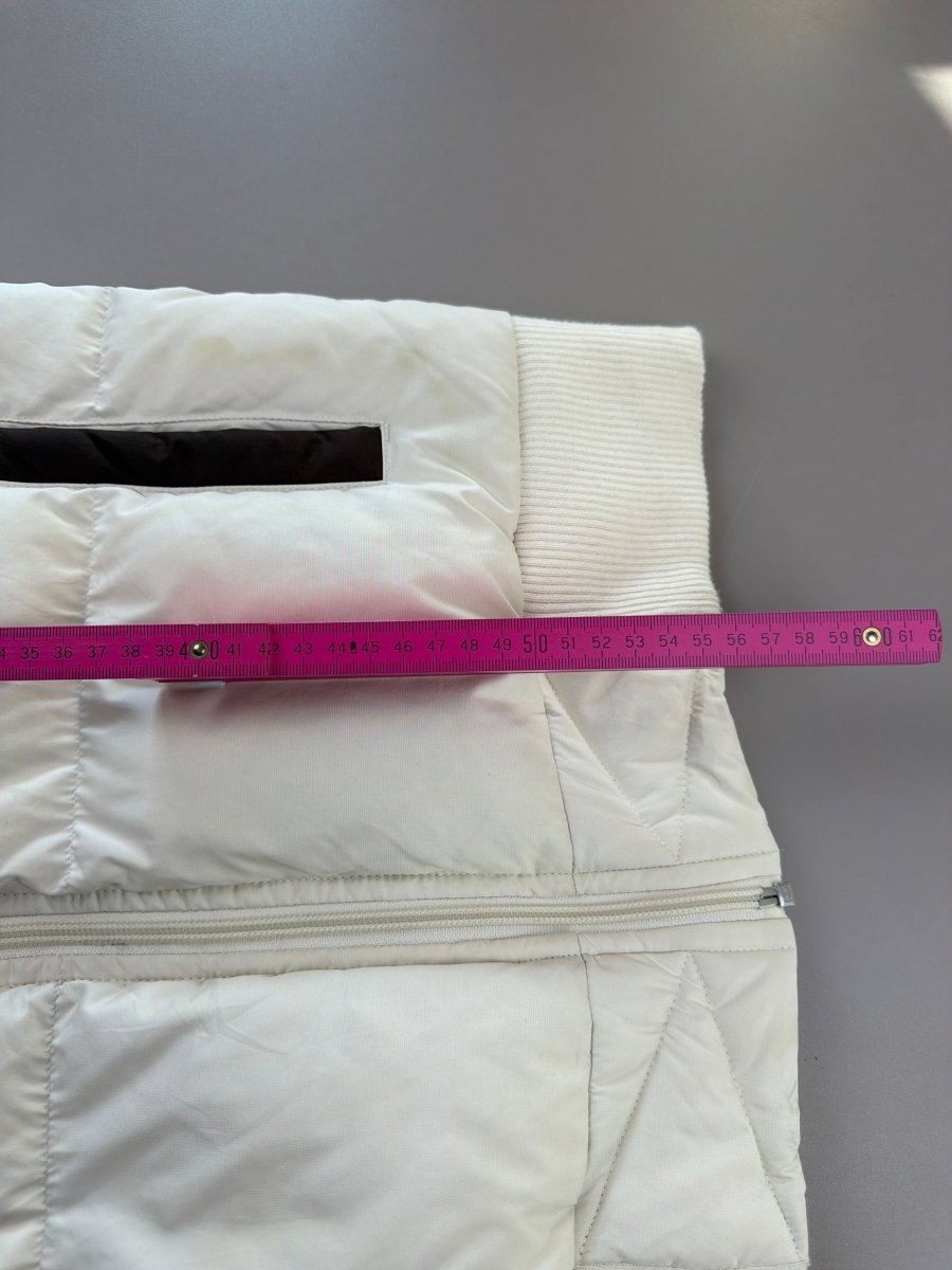 Adidas Y2K "Trefoil" Puffer Vest - Cream & Mocha Brown - Past Pieces