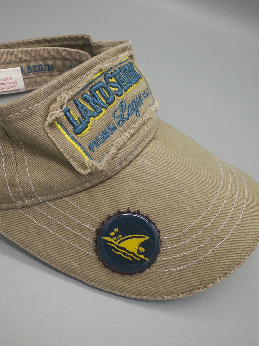 LandShark Lager Margaritaville Archive "Island Fin" Bottle Opener Visor - Khaki - Past Pieces