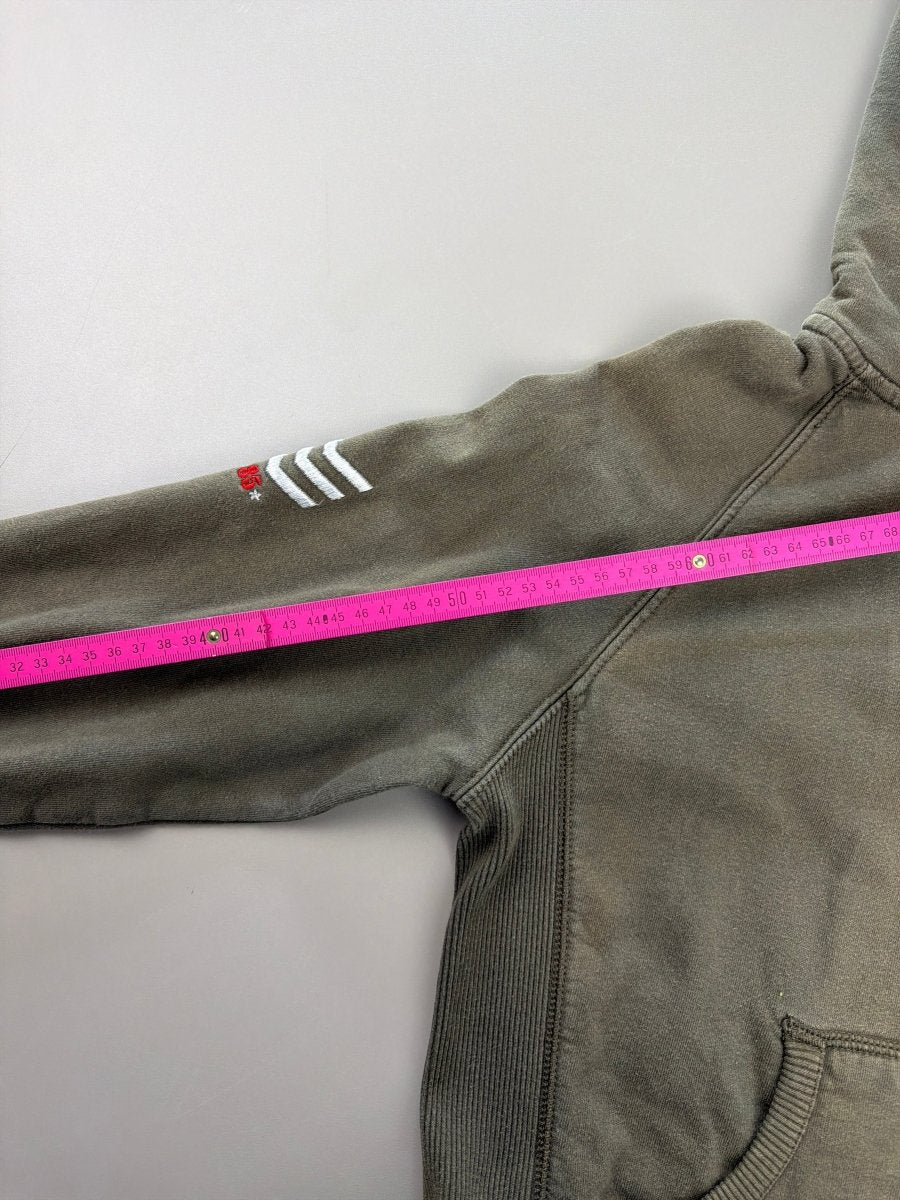 T.H.D. Since 1985 Archive Faded Zip Hoodie - Distressed Khaki - Past Pieces
