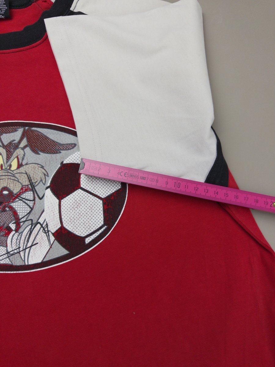 Warner Bros. Studio Store "Wile E. Coyote" Soccer Raglan Tee - Red/White - Past Pieces