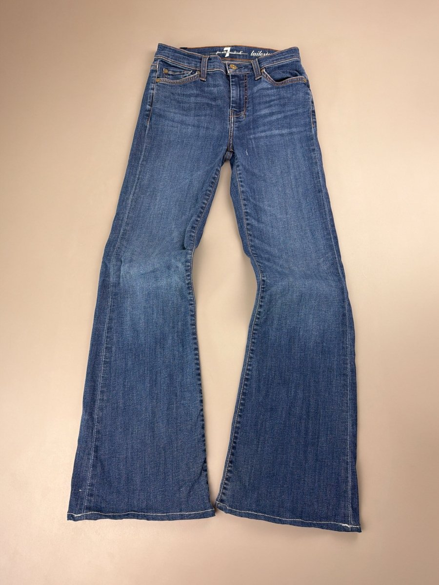 7 For All Mankind Archive "Crystal 7" Low Waist Flare - Y2K Indie Sleaze Denim - Past Pieces