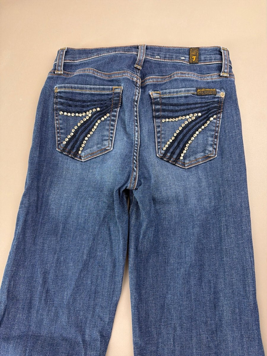 7 For All Mankind Archive "Crystal 7" Low Waist Flare - Y2K Indie Sleaze Denim - Past Pieces