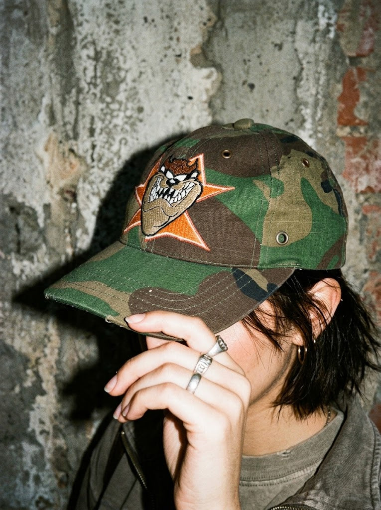 Vintage Warner Bros. "Tazmania" Camo Cap - Woodland Camouflage