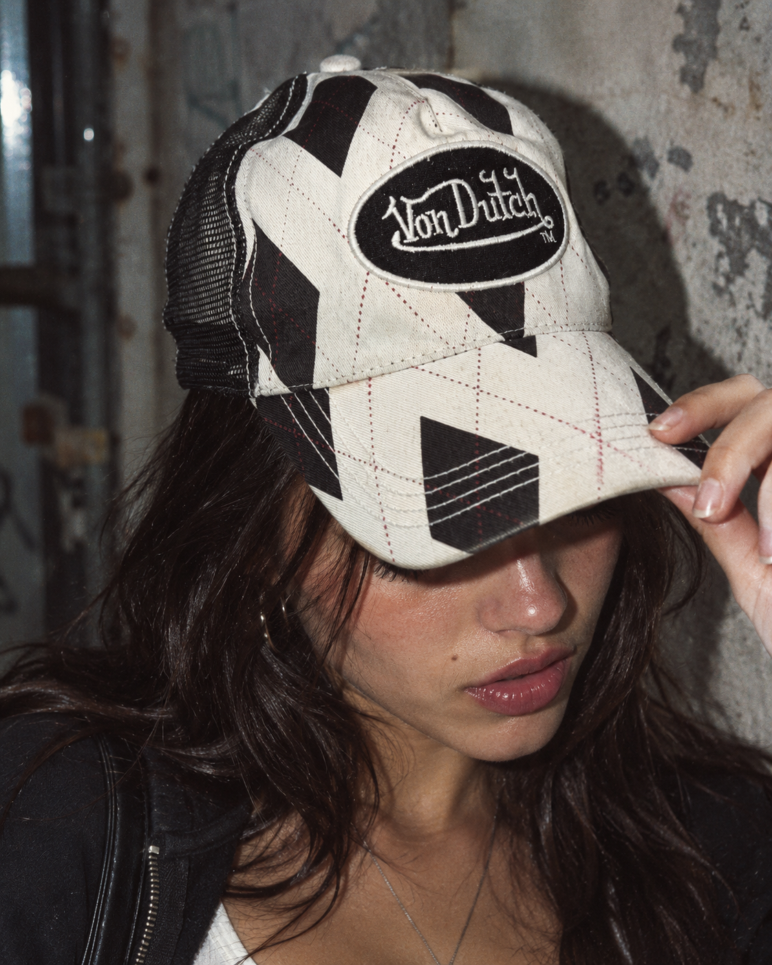 Von Dutch Archive "Harlequin" Trucker Cap - Black & White