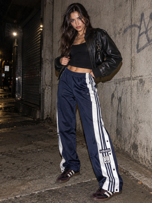 Adidas Originals Three Stripes Tearaway Trackpants – Navy Blue Y2K Vibe