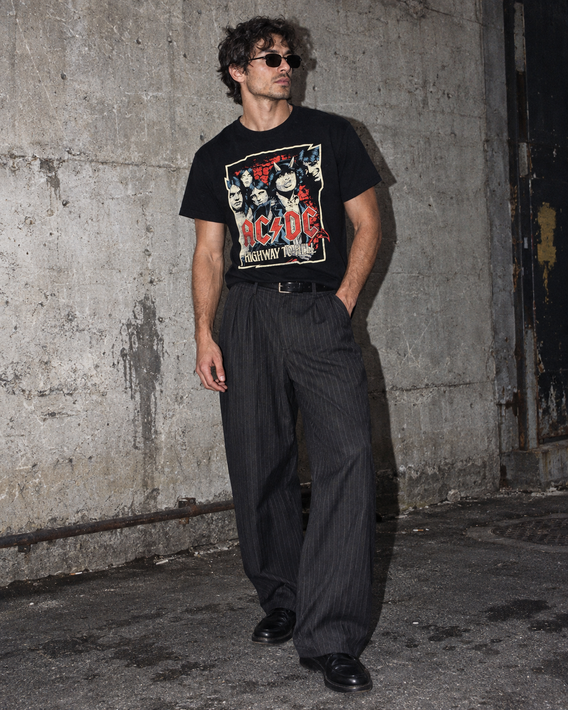 AC/DC Vintage Graphic "Highway to Hell" Band Shirt - Black