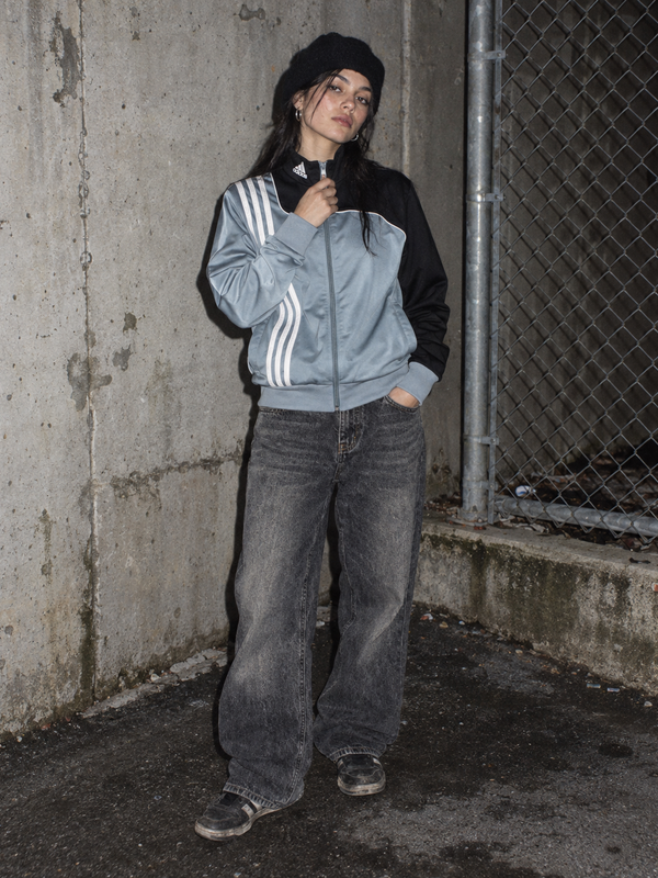 Adidas Y2K Two-Tone Three-Stripes Trackjacket - Grey / Black