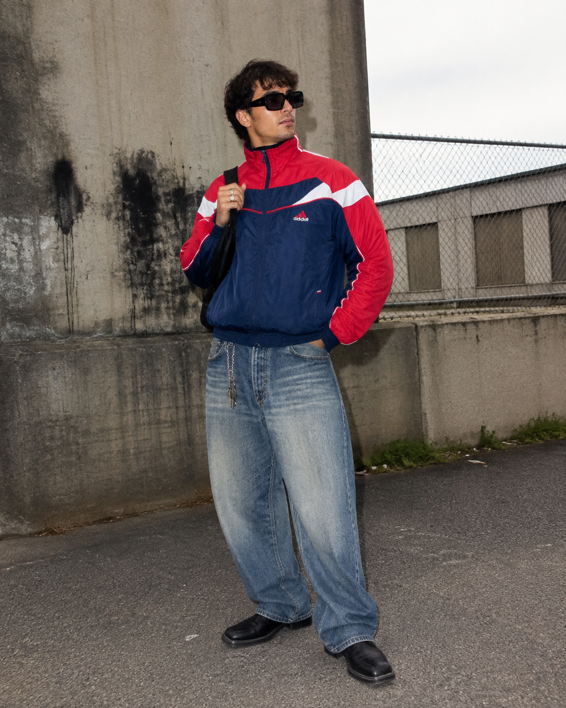 Adidas 00s Retro Performance Track Jacket – Navy / Red / White