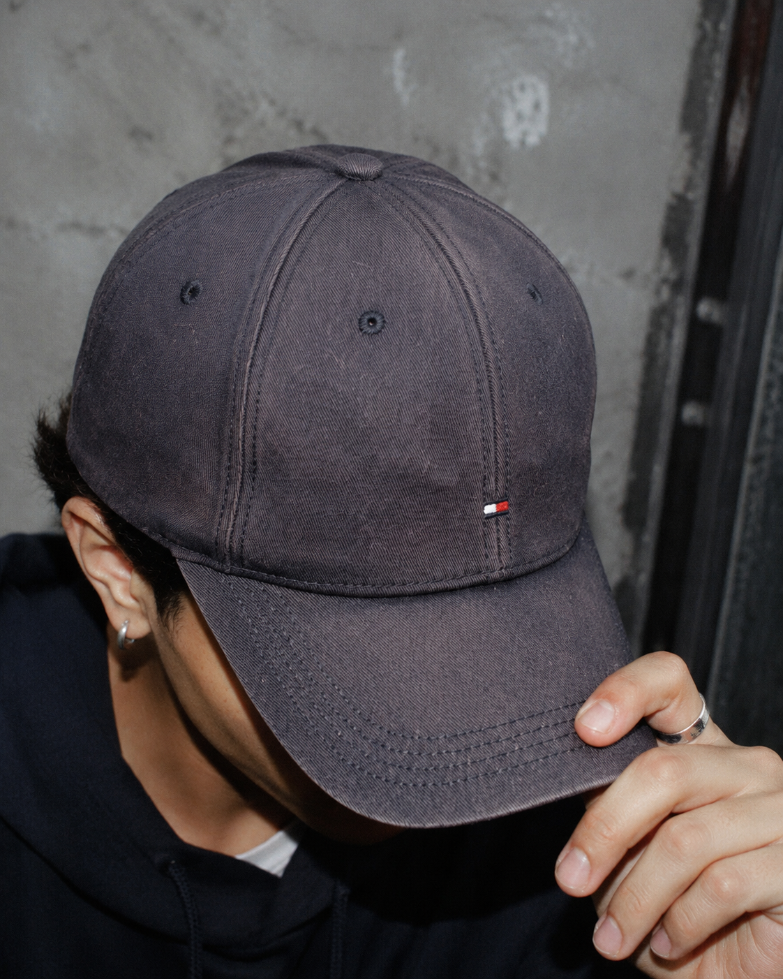 Tommy Hilfiger Small Logo Dad Cap - Faded Navy