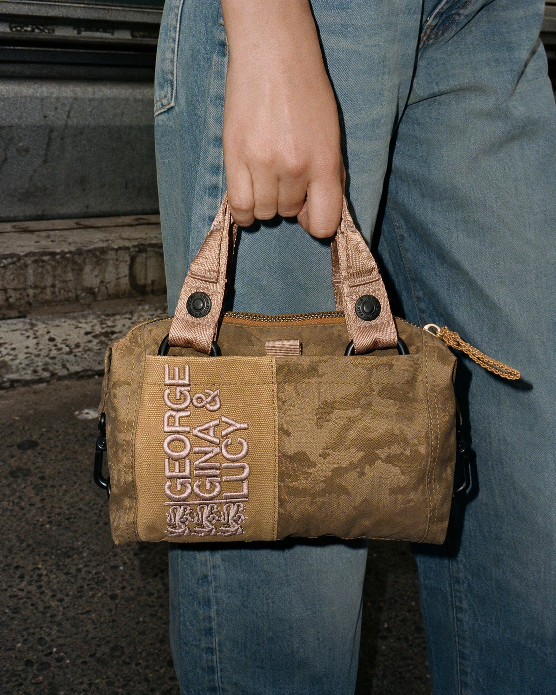 George Gina & Lucy "Minilicious" Camo Mini Bag – Earth Tones / Utility Y2K
