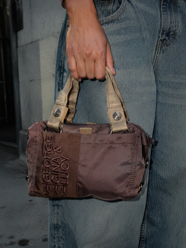 George Gina & Lucy Archive "Minilicious" Nylon Mini Bag - Brown / Earth Tones