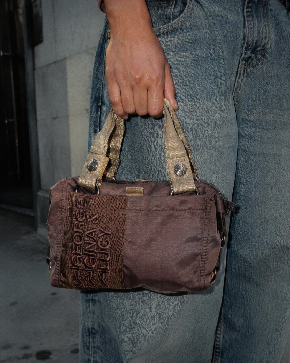 George Gina & Lucy Archive "Minilicious" Nylon Mini Bag - Brown / Earth Tones
