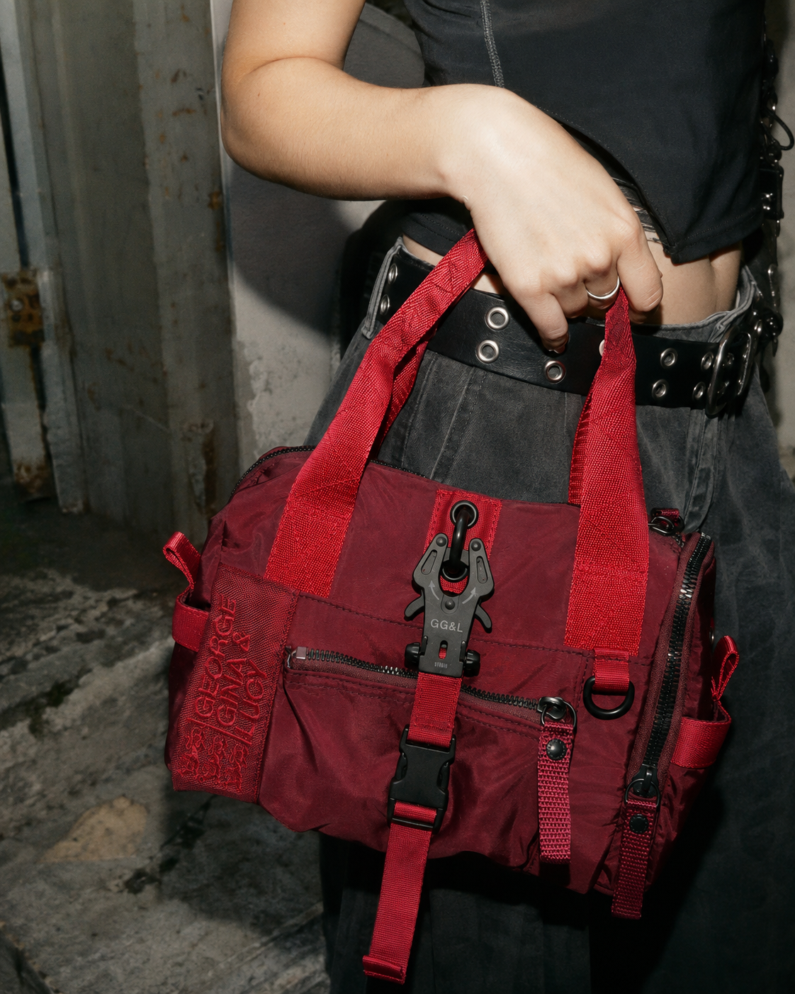 George Gina & Lucy Archive "N8KRACH" Mini Bag - Dark Red / Burgundy