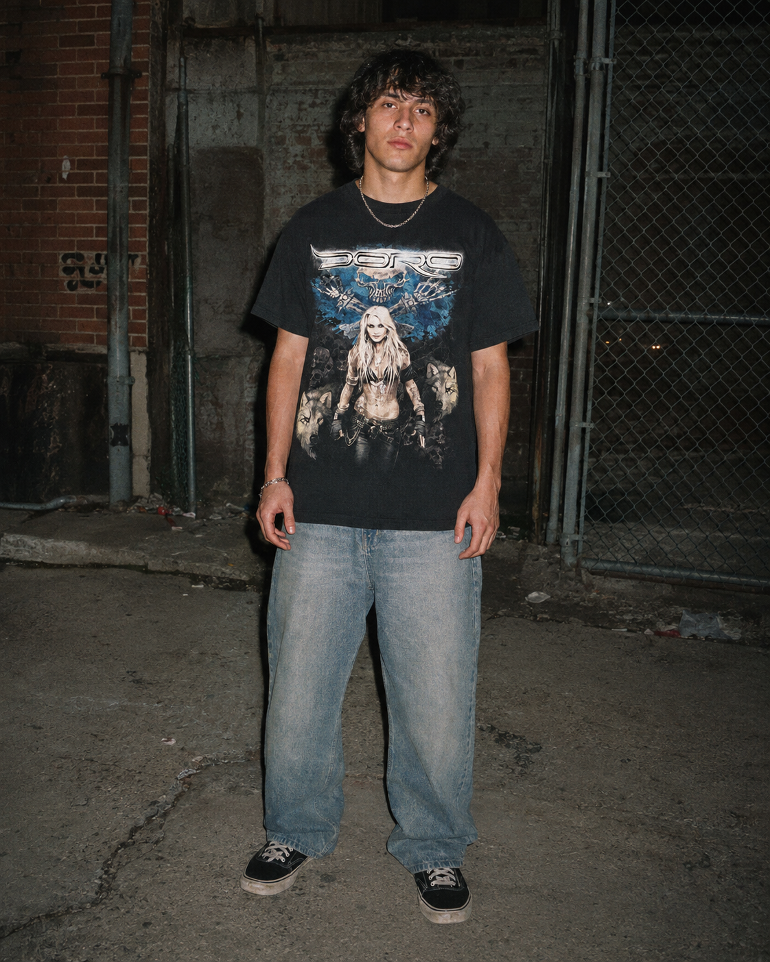 Doro Pesch "Forever Warriors" Heavy Metal Graphic Tee - Black / Cyber Grunge