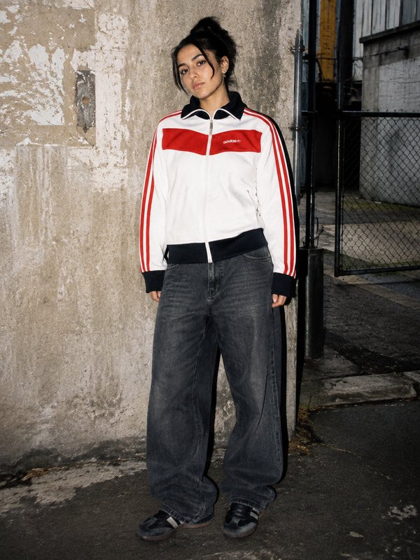 Adidas Trefoil Vintage Colorblock Track Jacket - White / Red / Navy
