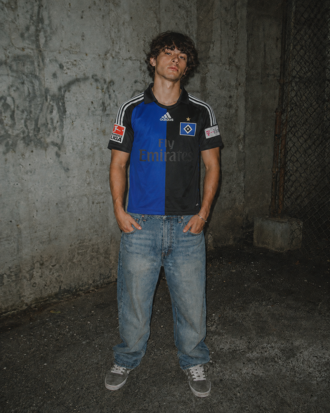 Adidas Hamburg SV 2008/09 Petric #10 "Third" Trikot - Royal Blue & Black Blokecore