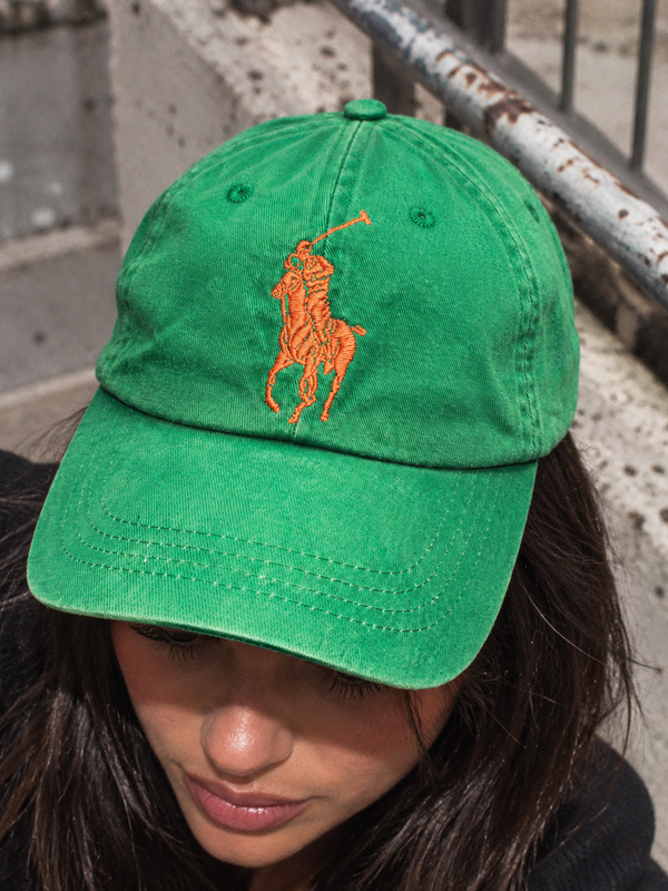 Ralph Lauren Big Pony "Fragrances" Cap - Green / Orange