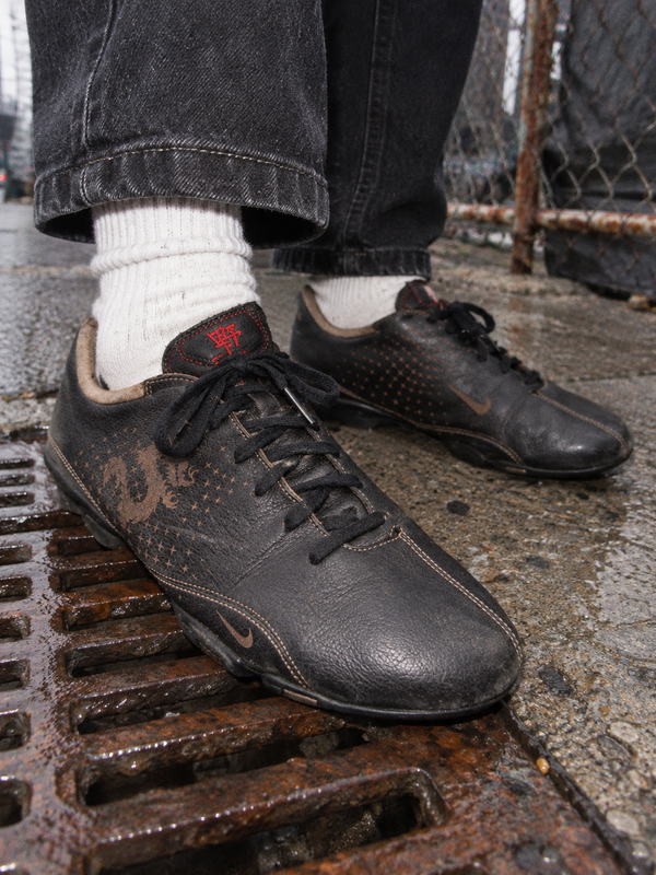 Nike Vintage Y2K "Dragon Tattoo" Leather Sneakers - Dark Brown / Bronze