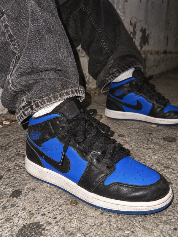 Nike Air Jordan 1 Mid Retro "Royal Blue" - Black & Royal Blue