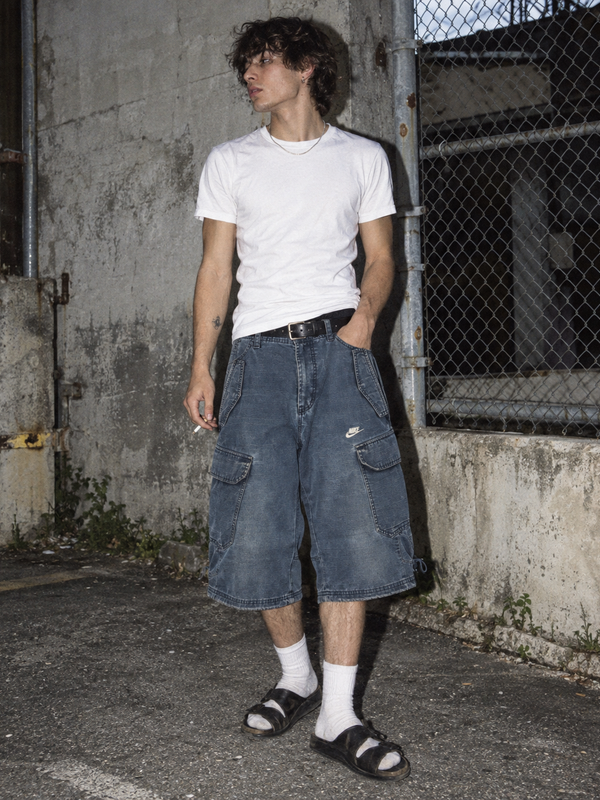 Nike Y2K Vintage Cargo Shorts - Washed Blue / Baggy Fit
