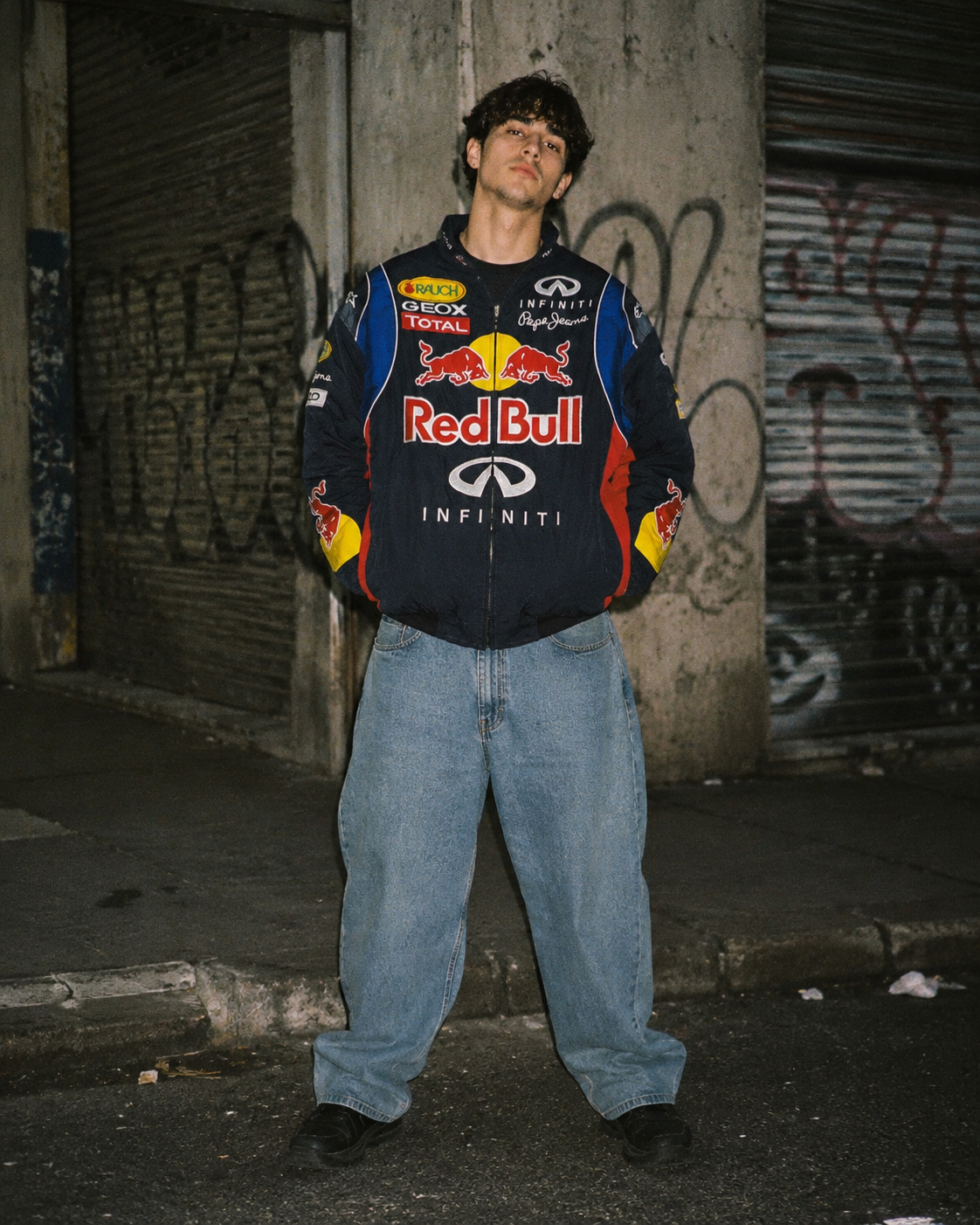 Red Bull Racing Infiniti F1 "Sponsor Patch" Bomber Jacket - Dark Navy / Multicolor