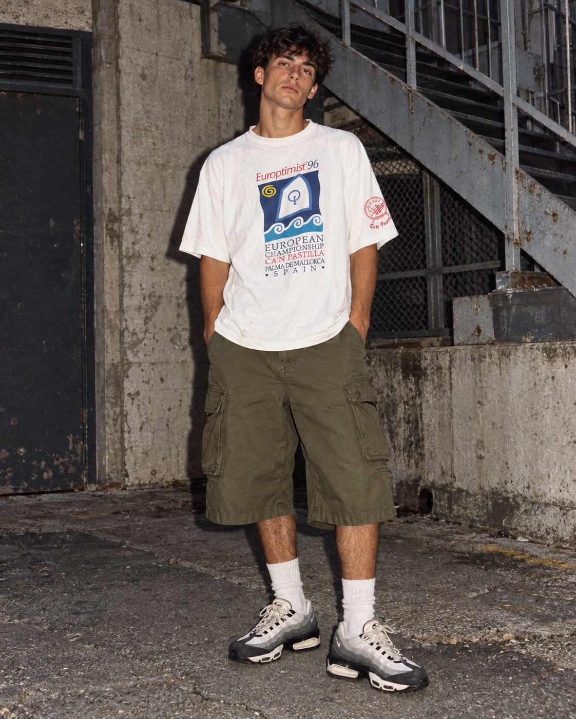 Vintage 90s "Europtimist '96" Graphic Tee – White / Graphic