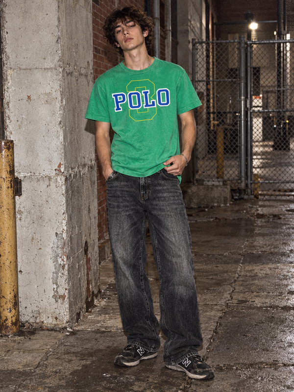 Polo Ralph Lauren Block Graphic Tee – Bright Green & Royal Blue