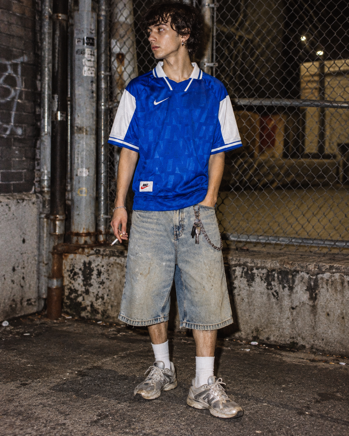 Nike Premier "No. 9" Jacquard Jersey - Royal Blue / White
