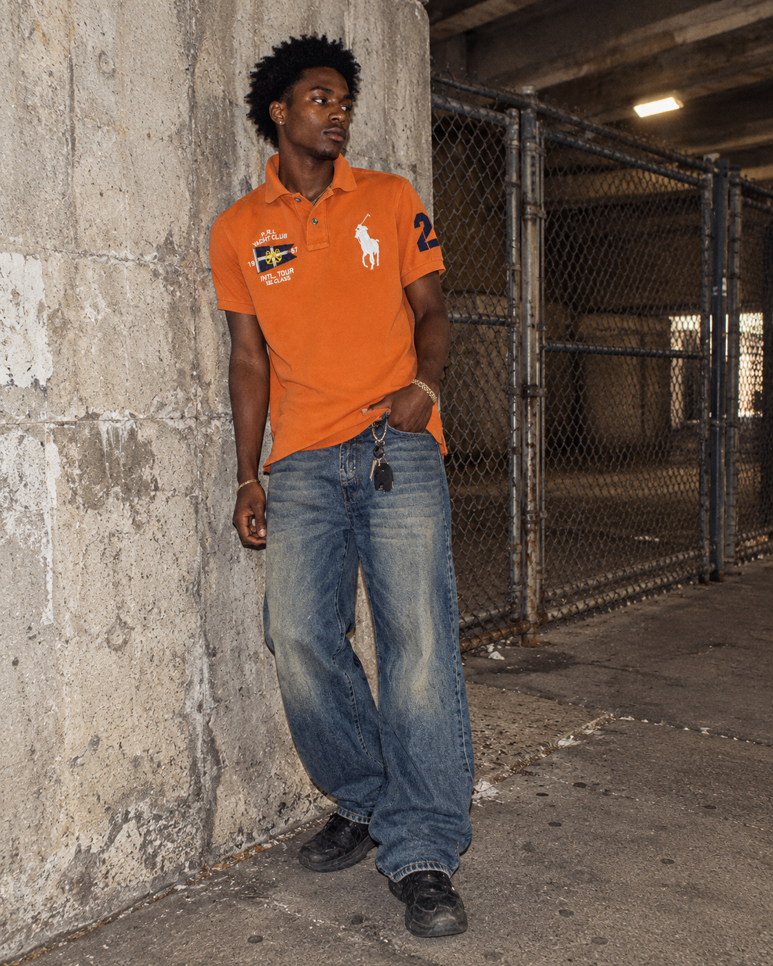 Polo Ralph Lauren "P.R.L Yacht Club" Big Pony Polo Shirt - Bright Orange