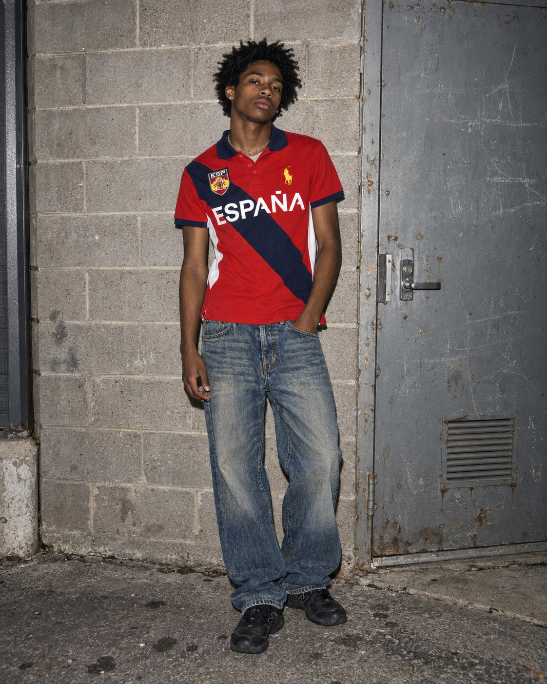 Polo Ralph Lauren "España 16" Custom Fit Polo Shirt - Red/Navy/White