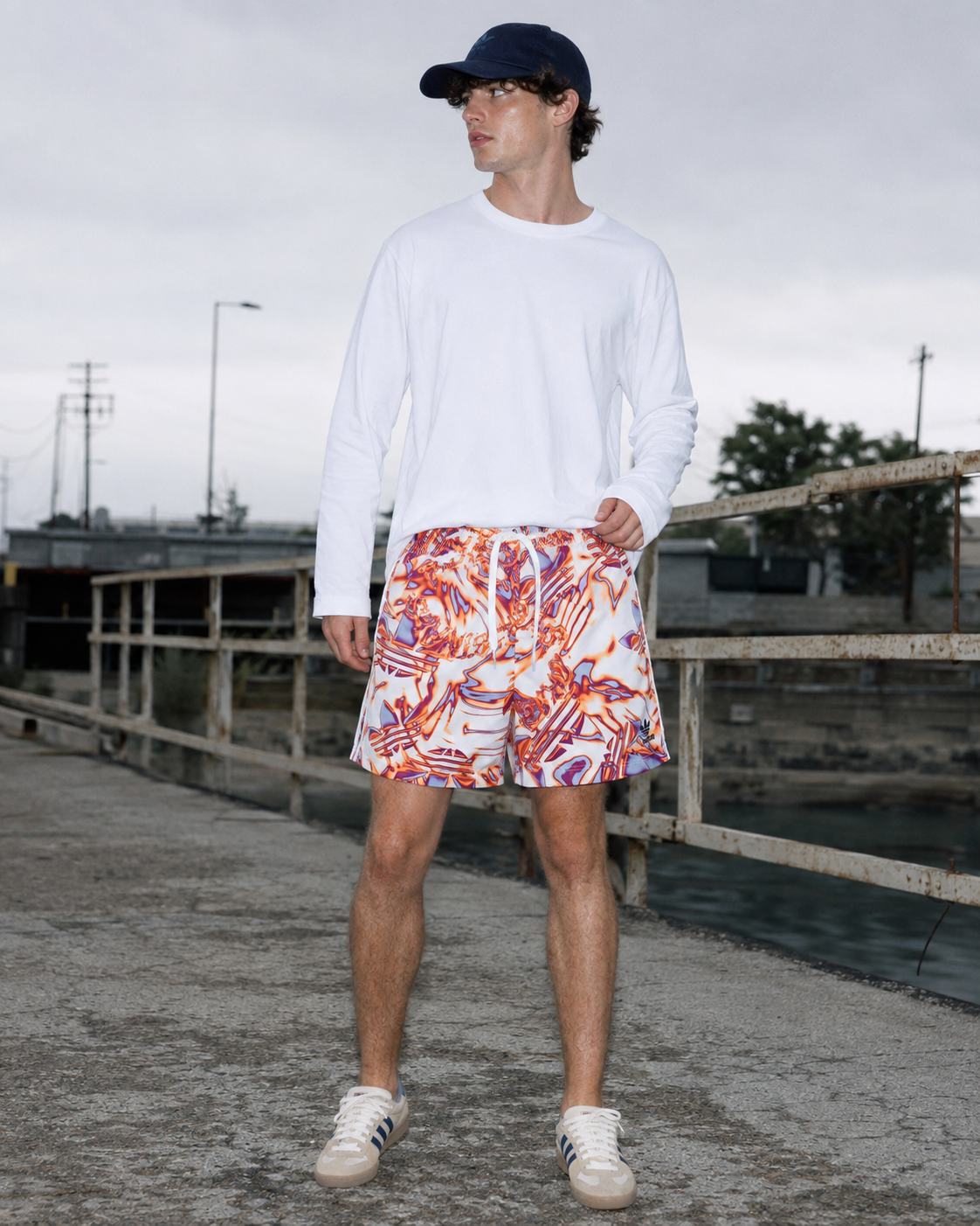 Adidas Originals Liquid Heat Graphic Shorts - Cyber Y2K Multicolor