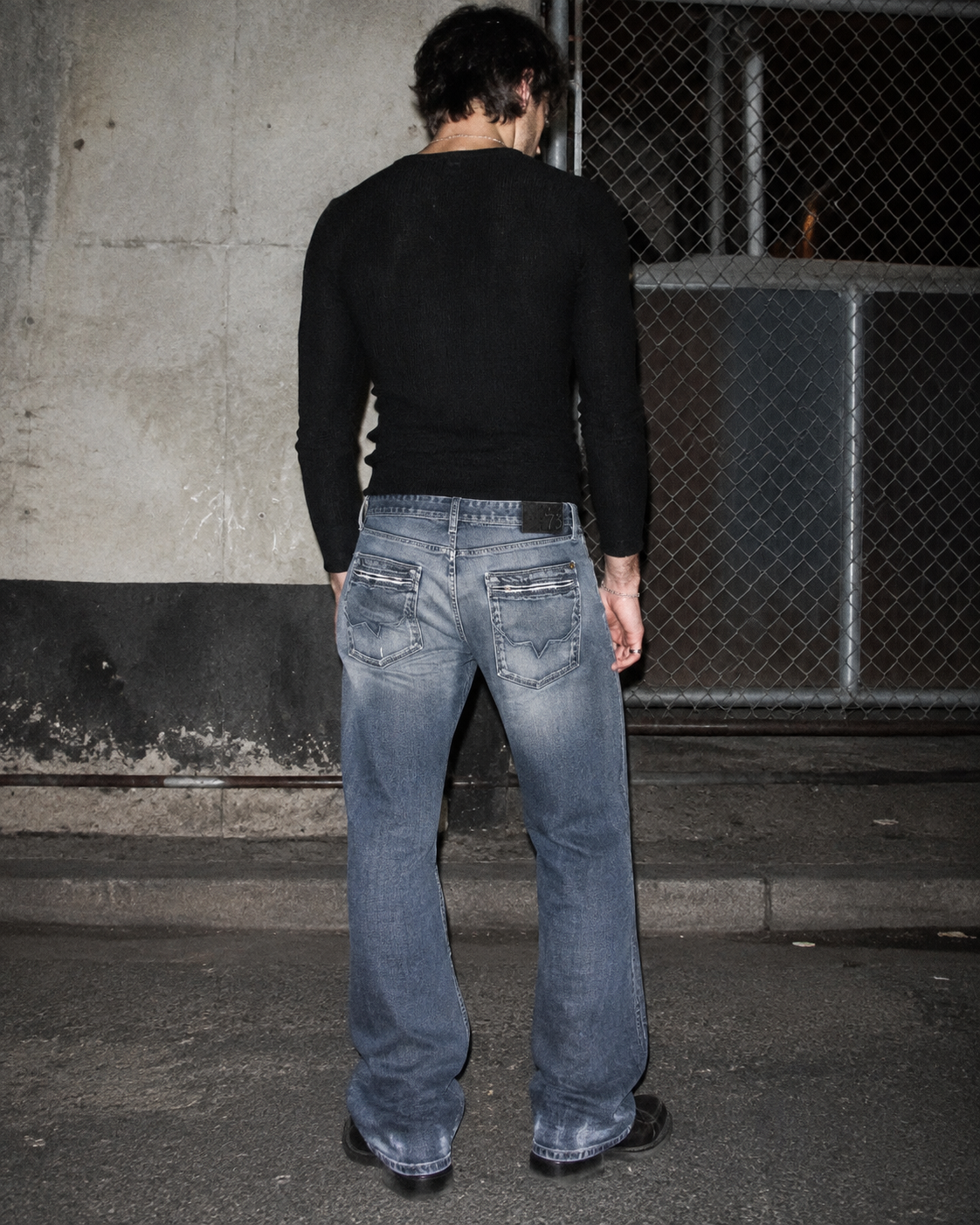 Pepe Jeans London 73 Straight Fit Denim Jeans - Washed Blue / Y2K Grunge