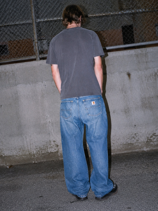 Carhartt Workwear "Relaxed Fit" Baggy Denim Jeans - Mid Blue Washed / Faded