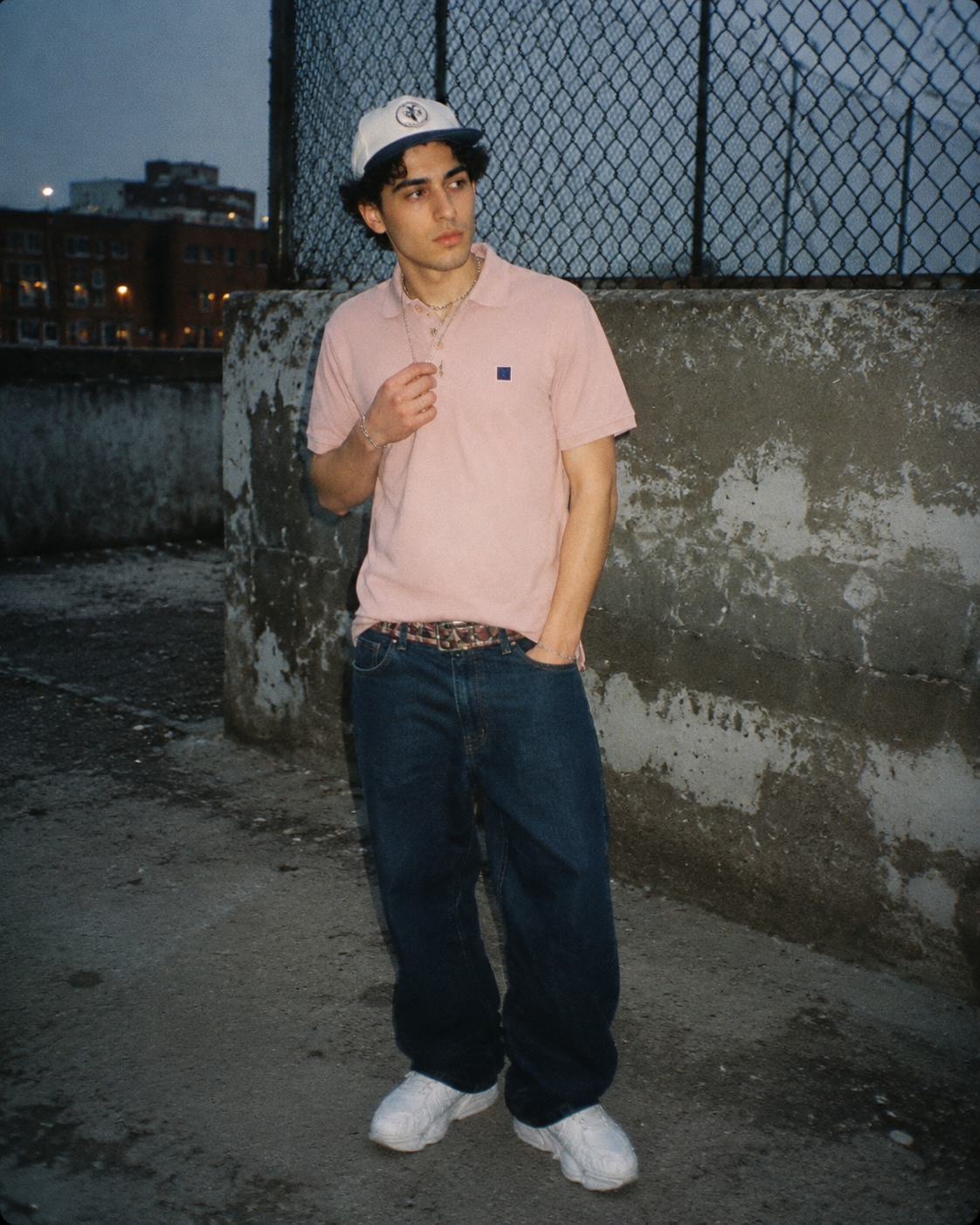 Nike Court RF Roger Federer "Particle Rose" Tennis Polo Shirt - Dusty Pink / Blokecore Tennis Archive