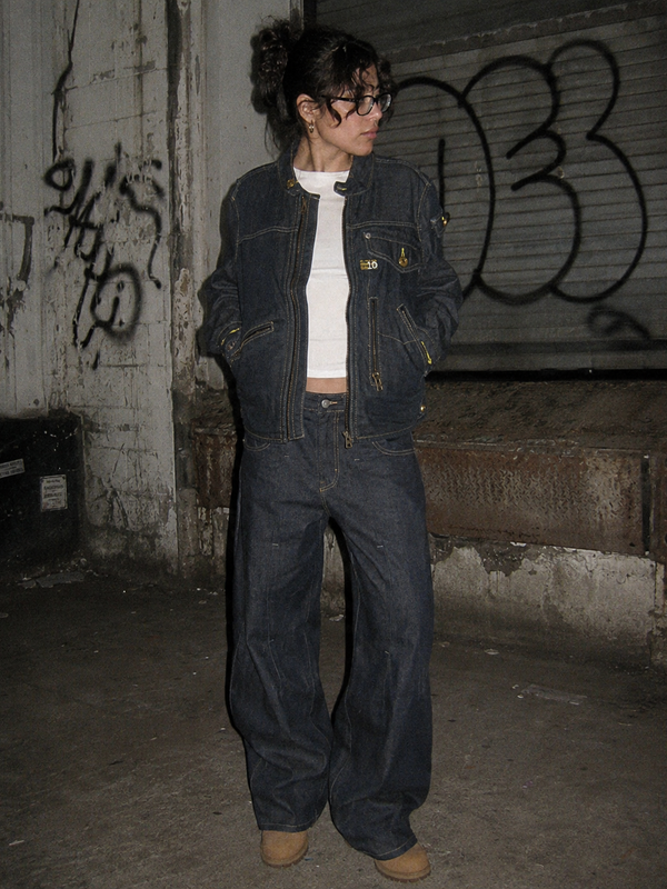 G-Star RAW Archive "96 Elwood" Moto Denim Jacket - Dark Wash Blue