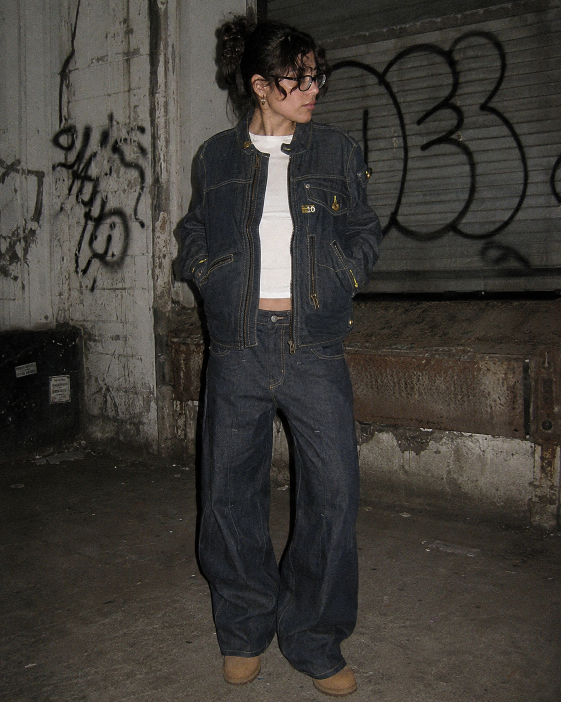 G-Star RAW Archive "96 Elwood" Moto Denim Jacket - Dark Wash Blue